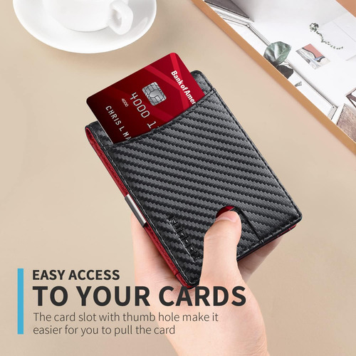 Runbox Slim Money Clip Billeteras Para Hombre Rfid Blocki...