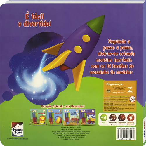 Criando com Massinha! Veículos, de Brijbasi Art Press Ltd. Editorial Happy Books Editora Ltda., capa dura em português, 2022