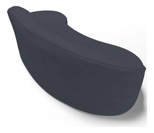 Sofá 4 Lugares Curvo Firenze Direito Linho Chumbo 260cm D465