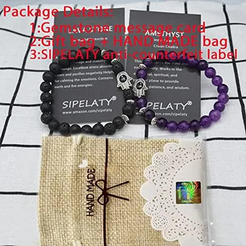 Kikila 2 Unids Set Hecho A Mano Elástico 6mm Cuentas Hamsa P
