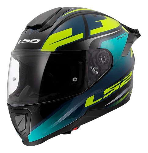 Casco Integral Ls2 Ff802 Azul Amarillo Matte Acreditado