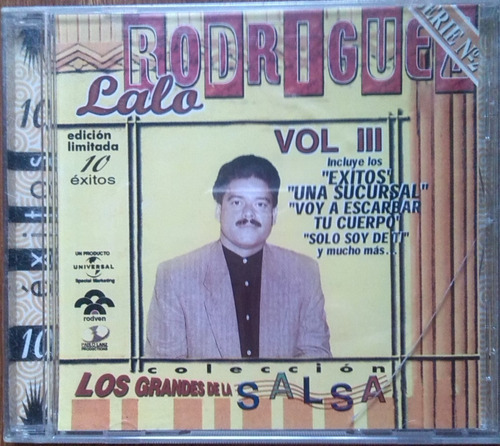 Cd Lalo Rodriguez - Los Grandes  Vol3 - Original Nuevo