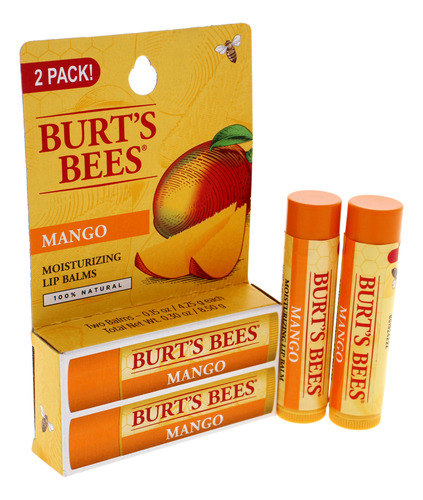 Pacote Duplo De Hidratante Labial Burts Bees Mango