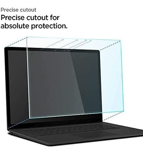 Imagen 6 de 6 de Vidrio Templado Spigen Para Surface Laptop 3 13 Pupara