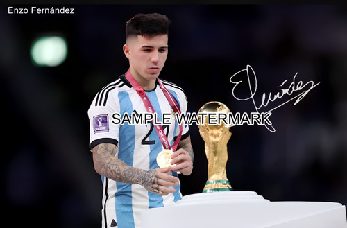 Enzo Fernandez Qatar 2022 Foto Digital Firmada Ver Info