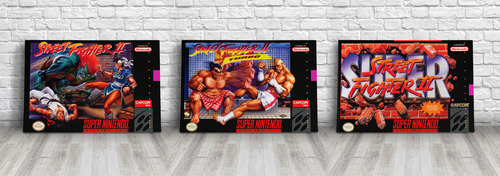 Carteles Street Fighter Combo Gamer 3x Juegos Snes 30x20 Cm