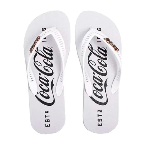 Chinelo Coca Cola Sandália Original Summer Masculino Branco