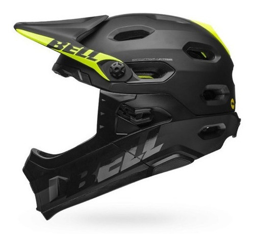 Casco Descenso Ciclismo Bell Super Dh Mips - Flex Spherical Color Negro Talla L