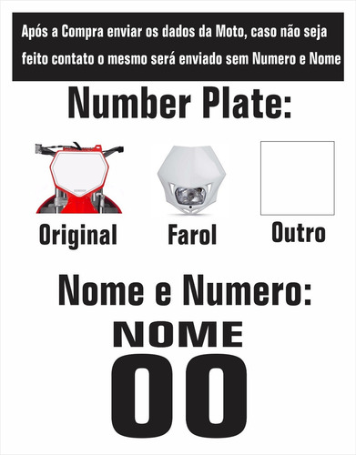 Kit Adesivo Moto Trilha Compatível Crf 450r 2004 Lm034