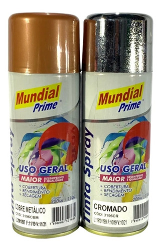 Pintura Aerosol Spray Esmalte Cromado Plata #1  200ml M84