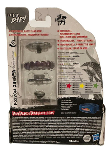 Beyblade Metal Masters B-121 Poison Zurafa S130mb Violeta Oscuro
