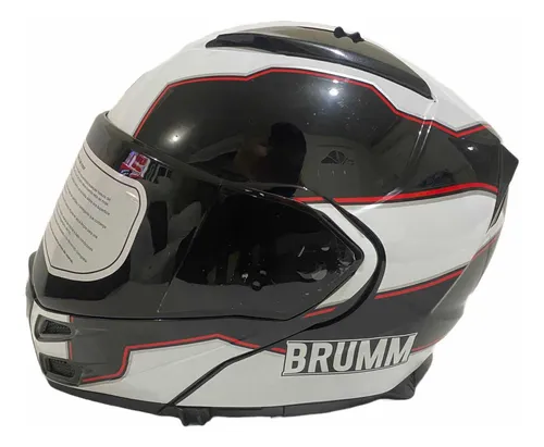 Casco para Motociclista Brumm Extragrande Negro