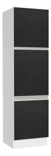 Paneleiro Madesa Glamy 60 Cm 3 Portas - Branco/preto