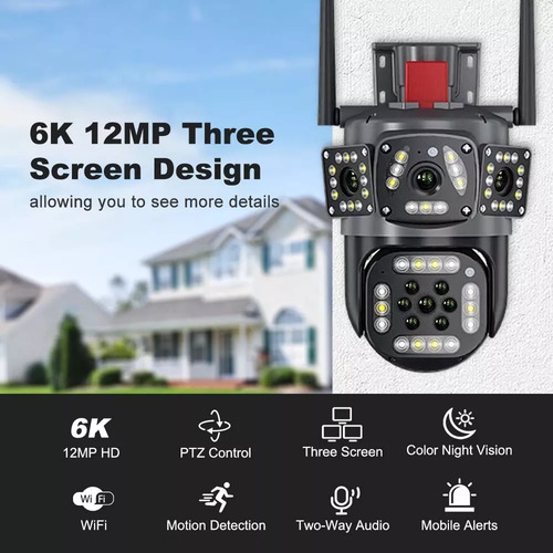 Cámara Ip Externa De 5 Mp, Tarjeta Sim 4g, Seguimiento Autom