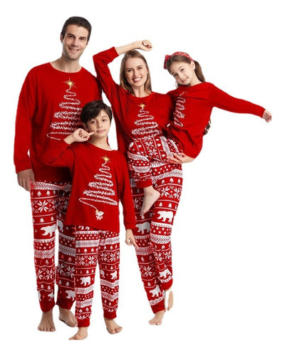 Pijama De Navidad Playera + Pantalon Para Familia