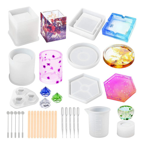 Moldes De Cenicero De Silicona Queenly-28 Unidades Para Posa