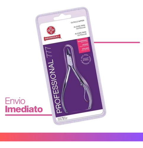 Kit 12 Alicates De Cutícula 777 Professional Inox Prateado