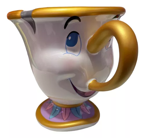 Taza de Chip, de La Bella y la Bestia, de Disney, con impresión de pan de  oro