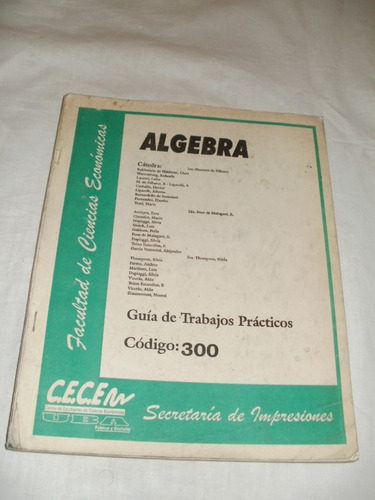 Algebra Guía Tp Uba Ciencias Económicas Zona Caballito