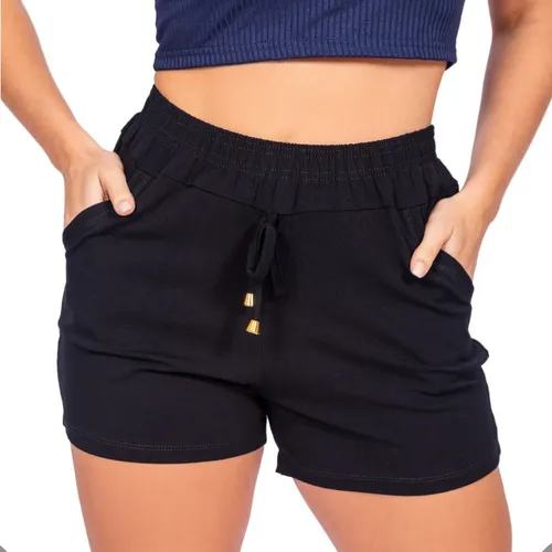 Micro Short Feminino Shortinho de Malha Coladinho