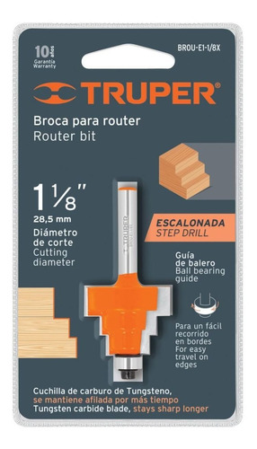 Broca Router Escalonada Con Balero - 10673 - Truper