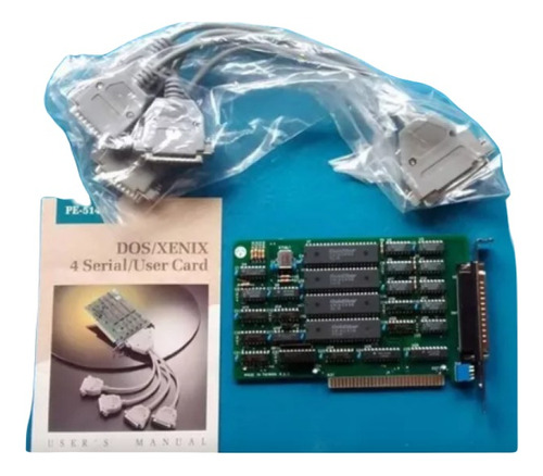 Placa Pe-514a Dos-xenix 4 Serial-user Card