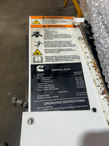 Gerador Cummins 5kva Completo Em Perf Funcionamento (Usado)