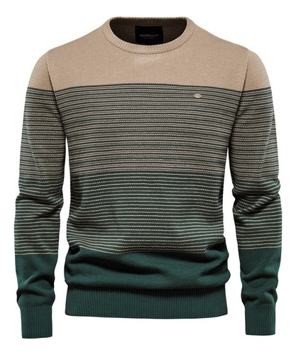 Autumn Retro Top Long Sleeve Trendy Men's Sweater Slim Fit