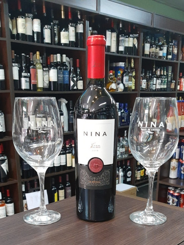 Imagen 4 de 10 de Vino Gran Nina Malbec Caja X 6 X 750ml. + 2 Copas