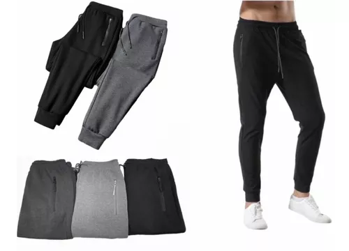 Pack 3 Pantalones Buzo Hombre Algodón. Jogger Fit Deportivo