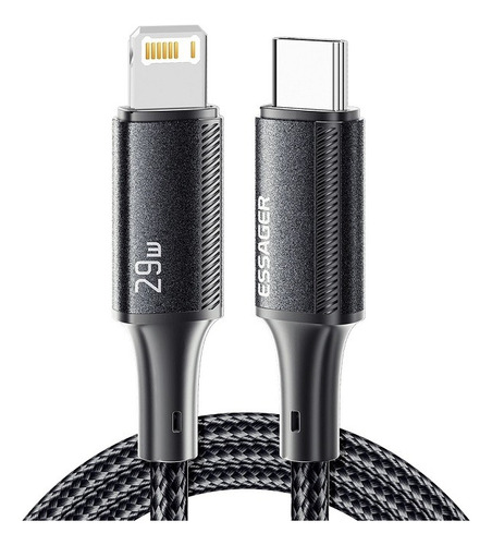 Essager Cable Tipo C-l Para Iphone 11 - 14 Pro Max 29w/2mt Negro