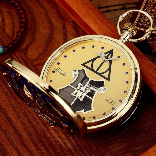 Reloj De Bolsillo Musical Harry Potter M2 Azul Hp