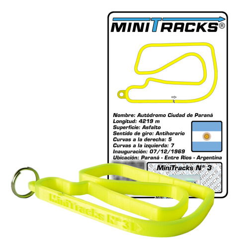 Llavero Autódromo Ciudad De Paraná - Minitracks 003