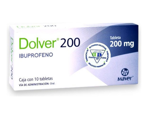 Dolver Ibuprofeno 200mg C/10 Tabs Maver