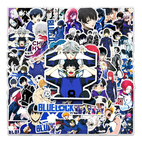 Pegatinas Con Candado Azules Geniales De Nagi Bachira, 10/30