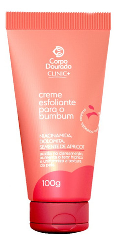  Creme Esfoliante Para O Bumbum Corpo Dourado 100g