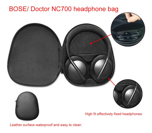 Bolsa De Almacenamiento De Auriculares Negra Para Bose Nc700