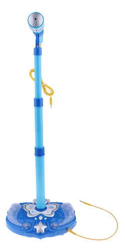 2 De Karaoke Para Niños Con Micrófonos Y Soporte Azul