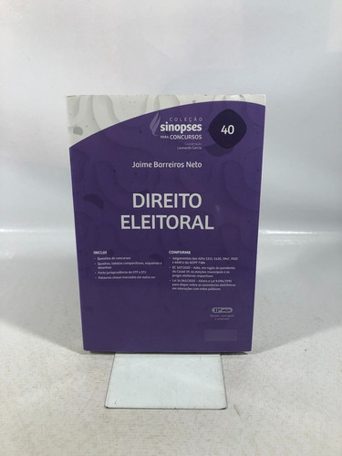 Livro Direito Eleitoral 11ª Edição Jaime Barreiros Neto Editora Juspodivm A195 (Usado)