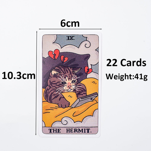 Funny Cat 22 Kawaii Arcana Uwu Meme Deck Tarot Witchy Major