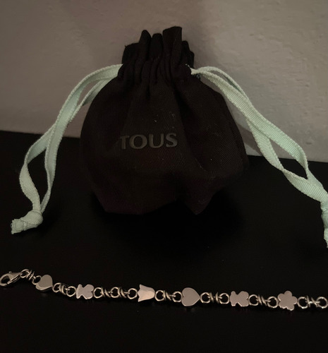 Pulsera Tous Varias Figuras Acero Excelente Estado Plateado 15 Cm (Usado)