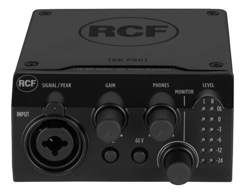Interfaz De Audio Usb 2.0 1x2ch Rcf Trk Pro1 Color Negro