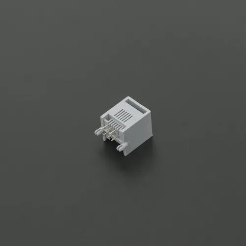 6 Unidades De Conector Jack Rj12 Gris Para Pcb