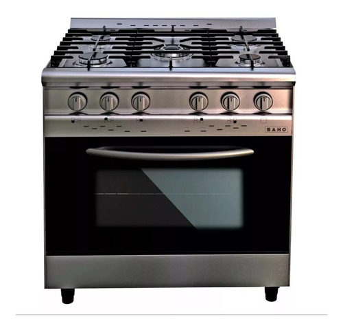 Imagen 1 de 1 de Cocina industrial Saho Jitaku 820 a gas 5 hornallas acero inoxidable 220V puerta con visor