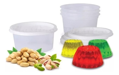 Pote Plastico Con Tapa Descartable 150cc Salsero Dips  X50u