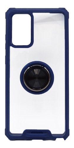 Carcasa Para Samsung Note 20 Ring Holder Reforzada Cofolk Color Azul