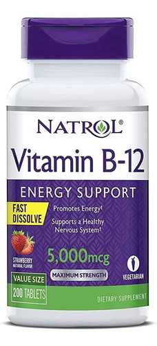 Natrol Tabletas De Disolución Rápida De Vitamina B12, Pro.