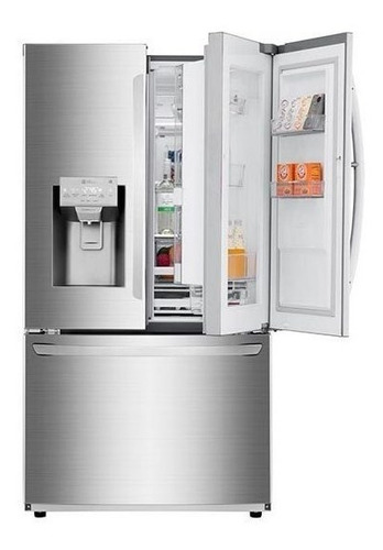 Imagen 4 de 4 de Refrigerador inverter auto defrost LG LM78SDSAF inox con freezer 660L 220V