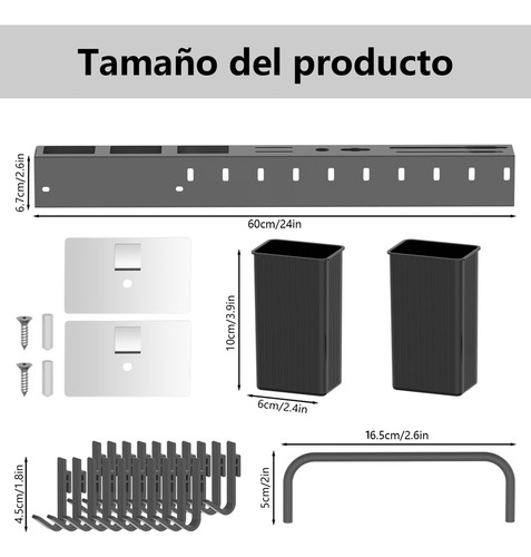 Organizador Cocina De Pared Repisa Cubiertos Cuchillos