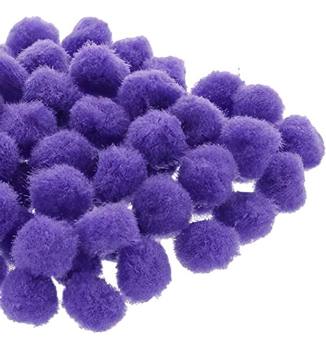 100 Pompom #13 Manualidades Y Artesanias Color Morado